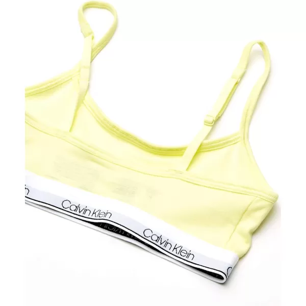 Calvin Klein Girls Cotton Training Bra Bralette with Adjustable Straps 2 Pack2 Pack  Elfin YellowWhite