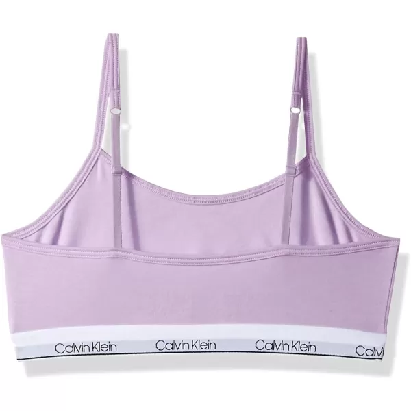 Calvin Klein Girls Cotton Training Bra Bralette with Adjustable Straps 2 PackLilac