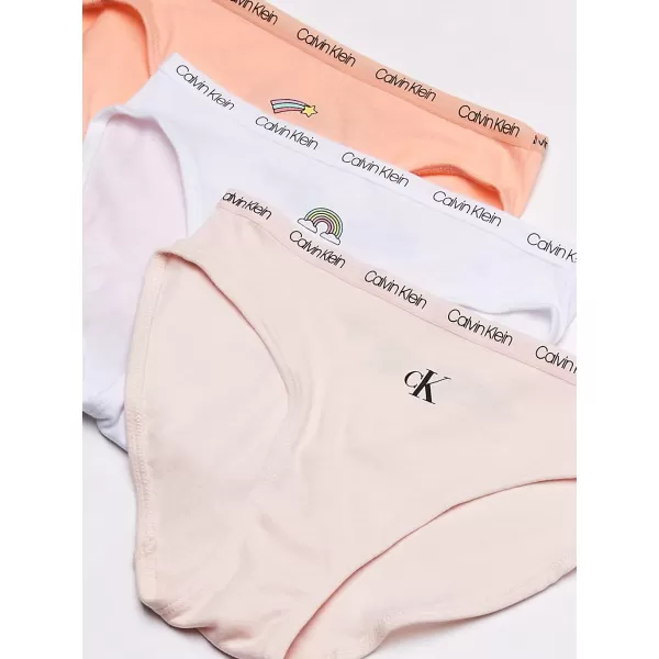 Calvin Klein Girls Cotton Underwear Bikini Panties 7 PackFun Icons