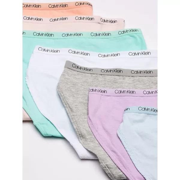 Calvin Klein Girls Cotton Underwear Bikini Panties 7 PackFun Icons