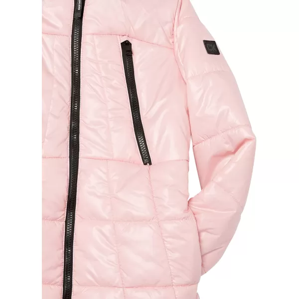 Calvin Klein Girls Hooded Winter Puffer Jacket FullLength Heavy Weight Coat with Fleece LiningSweet Tart Sport