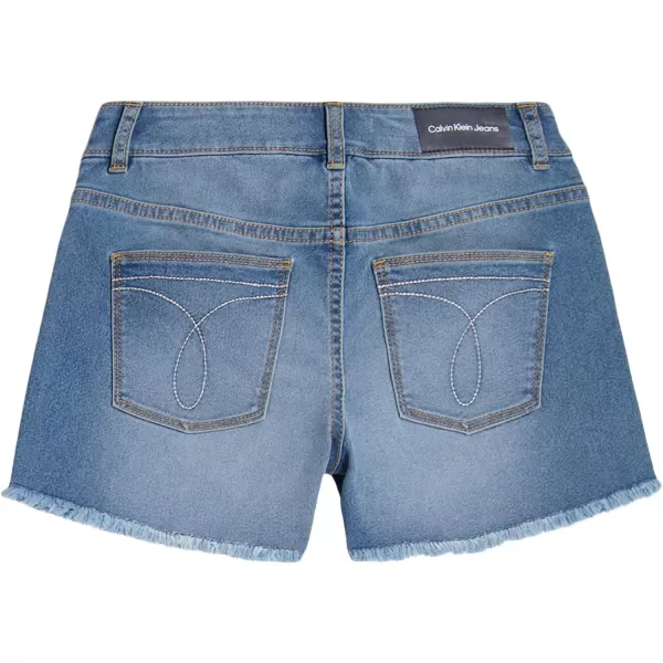 Calvin Klein Girls Jean Shorts Stretch Denim Boyfriend Fit Mid to High RiseLagunaCut Off