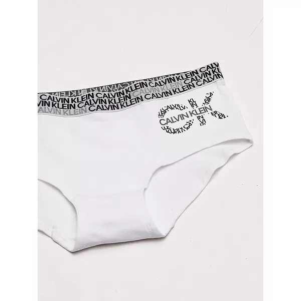 Calvin Klein Girls Little Modern Cotton Hipster Underwear MultipackWhiteBlackHeather