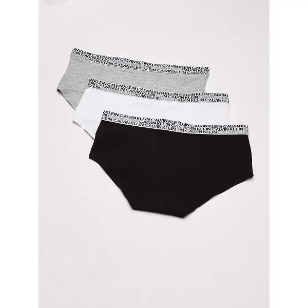 Calvin Klein Girls Little Modern Cotton Hipster Underwear MultipackWhiteBlackHeather