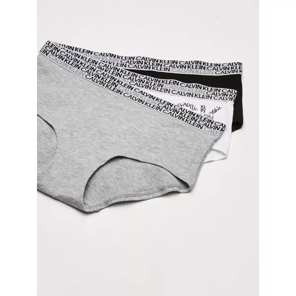 Calvin Klein Girls Little Modern Cotton Hipster Underwear MultipackWhiteBlackHeather