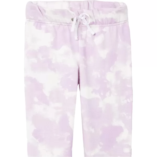 Calvin Klein Girls Logo Sweatpants Fleece Joggers with Ribbed Cuffs amp WaistbandLilac Tie Dye