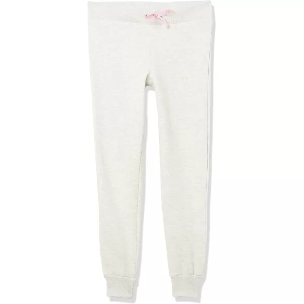 Calvin Klein Girls Logo Sweatpants Fleece Joggers with Ribbed Cuffs amp WaistbandOatmeal Monogram