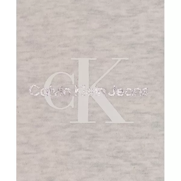 Calvin Klein Girls Logo Sweatpants Fleece Joggers with Ribbed Cuffs amp WaistbandPutty Beige