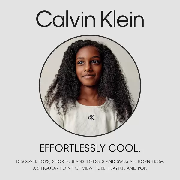 Calvin Klein Girls Logo Sweatshirt Fleece Hoodie with FullZip Front amp Functional PocketsGrey Ghost