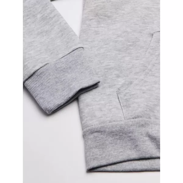 Calvin Klein Girls Logo Sweatshirt Fleece Hoodie with FullZip Front amp Functional PocketsGrey Monogram