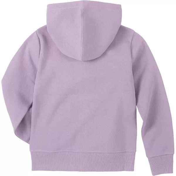 Calvin Klein Girls Logo Sweatshirt Fleece Hoodie with FullZip Front amp Functional PocketsLavender Ice Mono