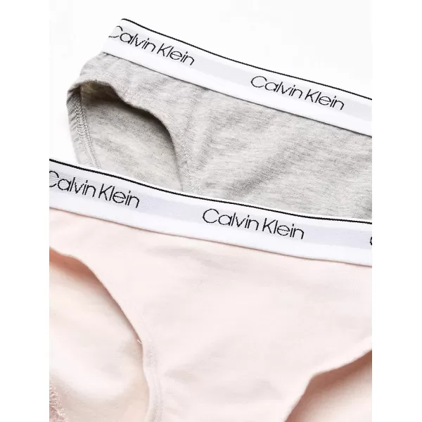 Calvin Klein Girls Modern Cotton 2 Pack Bikini2 Pack  Crystal Pink Heather Grey