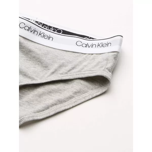 Calvin Klein Girls Modern Cotton 2 Pack Bikini3 Pack  Heather Grey Classic White Black