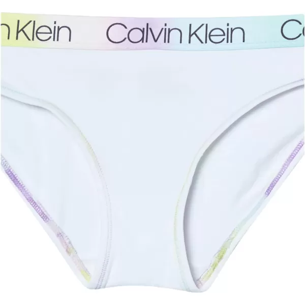 Calvin Klein Girls Modern Cotton 2 Pack Bikini3 Pack WhiteHeather Grey Empryean Blue