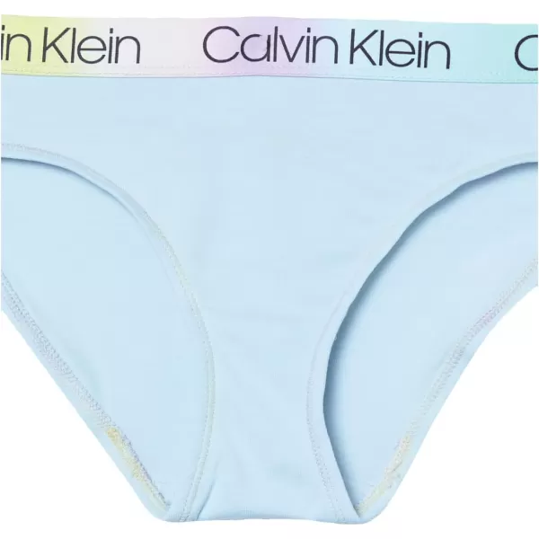 Calvin Klein Girls Modern Cotton 2 Pack Bikini3 Pack WhiteHeather Grey Empryean Blue