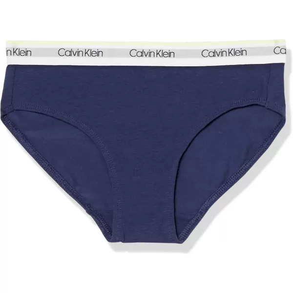 Calvin Klein Girls Modern Cotton 2 Pack Bikini3 PackpioClassic WhiteSym