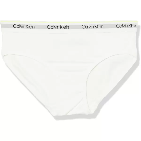 Calvin Klein Girls Modern Cotton 2 Pack Bikini3 PackpioClassic WhiteSym