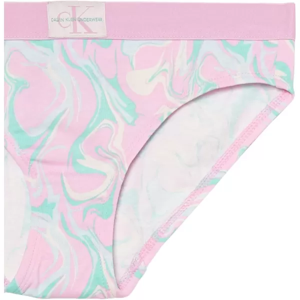 Calvin Klein Girls Modern Cotton 2 Pack BikiniLilac MarbleHeather Grey