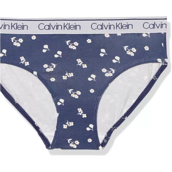 Calvin Klein Girls Modern Cotton 2 Pack BikiniWildflowerHeather Grey