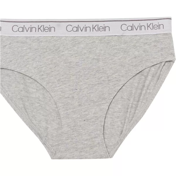 Calvin Klein Girls Modern Cotton 2 Pack BikiniWildflowerHeather Grey