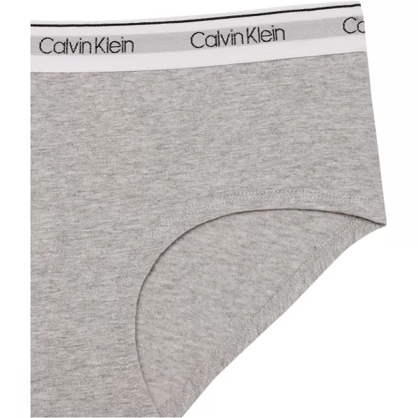 Calvin Klein Girls Modern Cotton Hipster Panty 2PackHeather Grey  Black