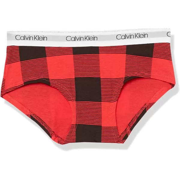 Calvin Klein Girls Modern Cotton Hipster UnderwearHeather GreyRed BuffaloBlack