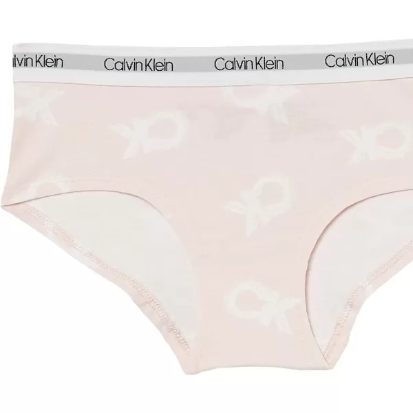 Calvin Klein Girls Modern Cotton Hipster UnderwearPink Logo TiedyeHeather GreyWhite