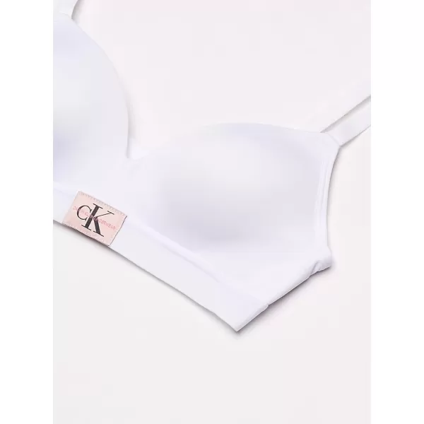 Calvin Klein Girls Molded Monogram Bra with Adjustable StrapsWhite