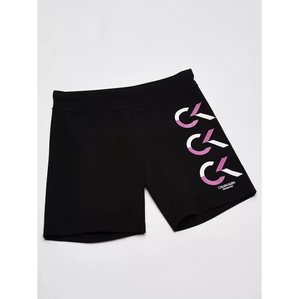 Calvin Klein Girls Performance Bike Shorts Soft amp Stretchy with Flat Waistband amp Snug FitBlack Ck
