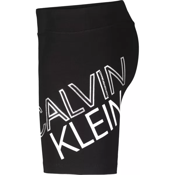 Calvin Klein Girls Performance Bike Shorts Soft amp Stretchy with Flat Waistband amp Snug FitBlack Tilt