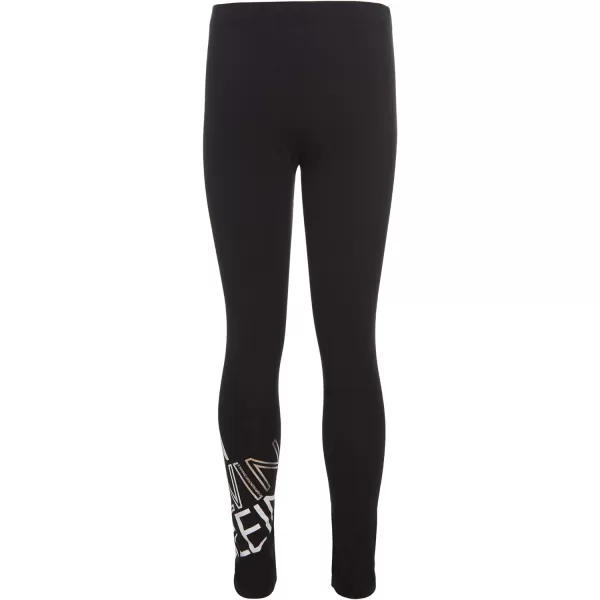 Calvin Klein Girls Performance Leggings Full Length Athletic Stretch Pants with Logo DesignBlack Tilt