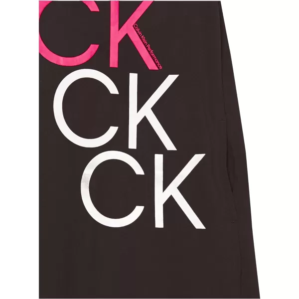 Calvin Klein Girls Performance Logo Sweatshirt Dress Fleece Hoodie with Long Or Short SleevesBlack Logo