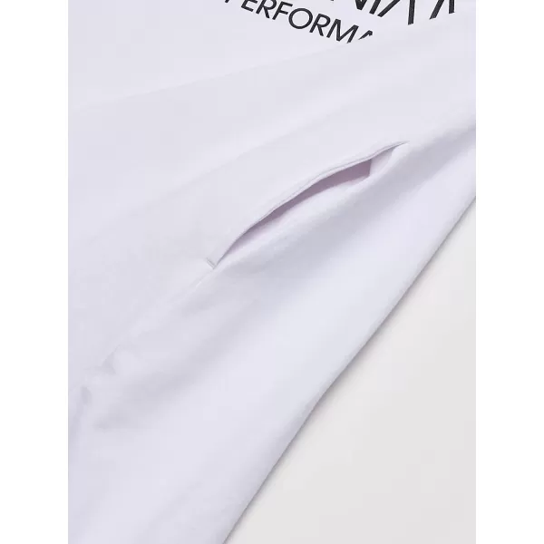 Calvin Klein Girls Performance Logo Sweatshirt Dress Fleece Hoodie with Long Or Short SleevesWhite Topsy Logo