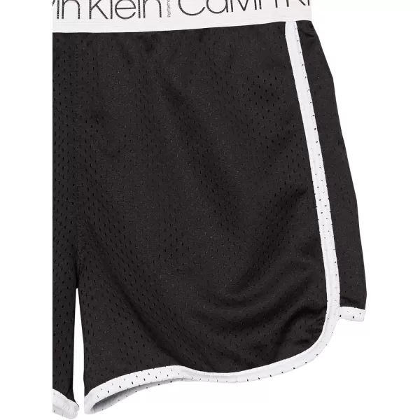 Calvin Klein Girls Performance Running Shorts QuickDrying Mesh Elastic Waistband amp Pullon StyleBlack Mesh