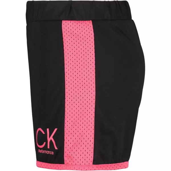 Calvin Klein Girls Performance Running Shorts QuickDrying Mesh Elastic Waistband amp Pullon StyleBlack Mix