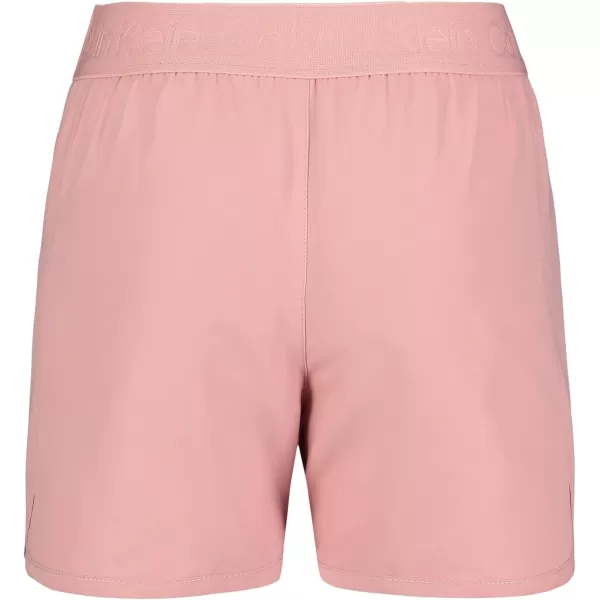 Calvin Klein Girls Performance Running Shorts QuickDrying Mesh Elastic Waistband amp Pullon StyleRose Tan Tulip