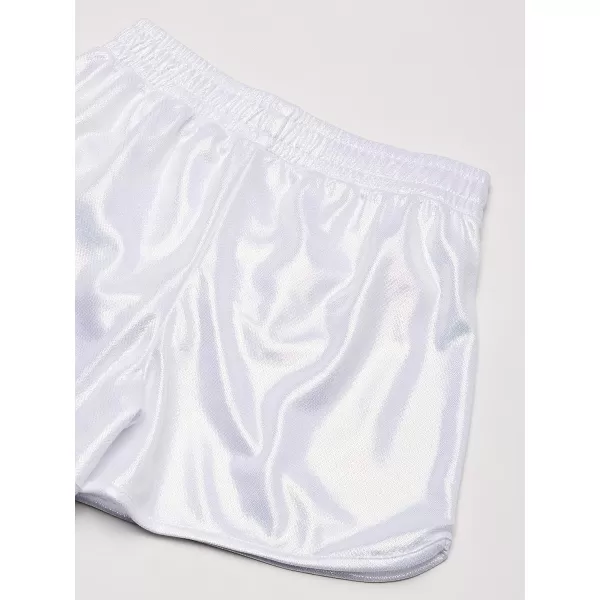 Calvin Klein Girls Performance Running Shorts QuickDrying Mesh Elastic Waistband amp Pullon StyleWhite Foil