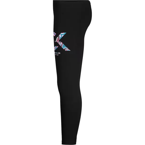 Calvin Klein Girls Performance Stretch Legacy LeggingBlack Marble