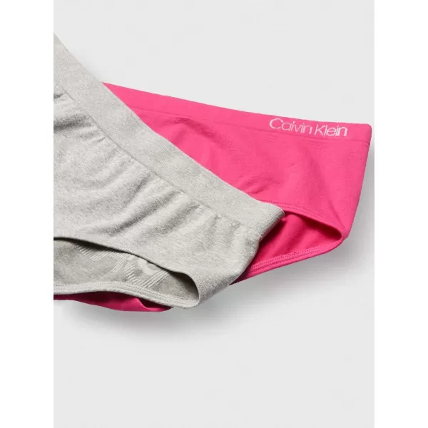 Calvin Klein Girls Seamless Hipster 2 PackHeather GreyVery Berry