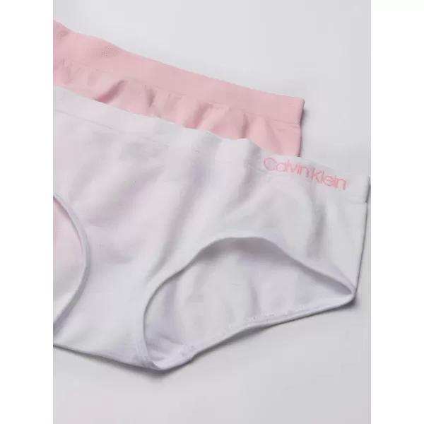 Calvin Klein Girls Seamless Hipster Pack of 2Strawberry CreamWhite