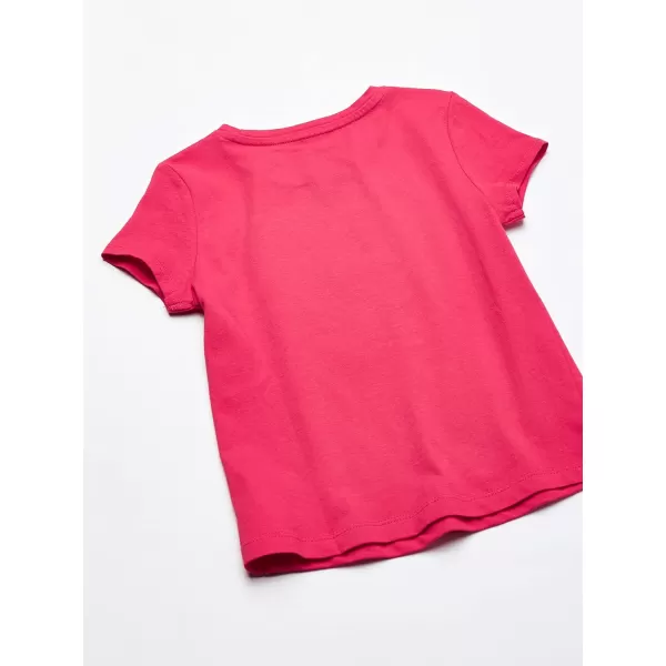 Calvin Klein Girls Short Sleeve Cotton TShirt with Flip Sequin Design amp Tagless InteriorRasberry Smile