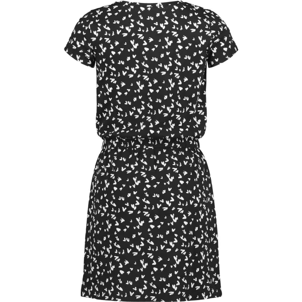 Calvin Klein Girls Short Sleeve Jersey Dress With Elastic Cinched WaistBlack Splatter