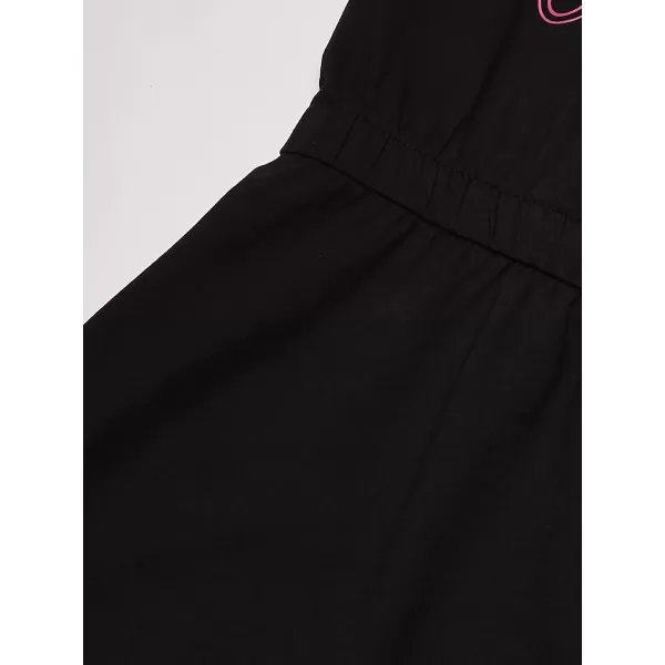 Calvin Klein Girls Short Sleeve Jersey Dress With Elastic Cinched WaistBlack Stacked