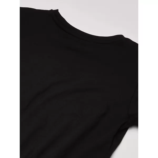 Calvin Klein Girls Short Sleeve Jersey Dress With Elastic Cinched WaistBlack Stacked