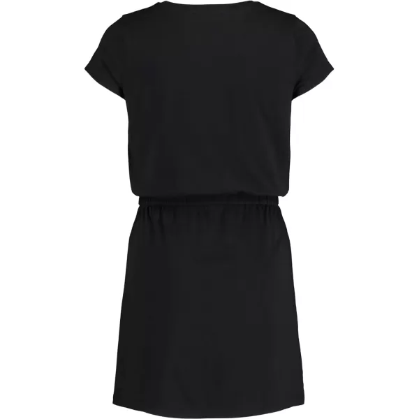 Calvin Klein Girls Short Sleeve Jersey Dress With Elastic Cinched WaistBlack Stacked