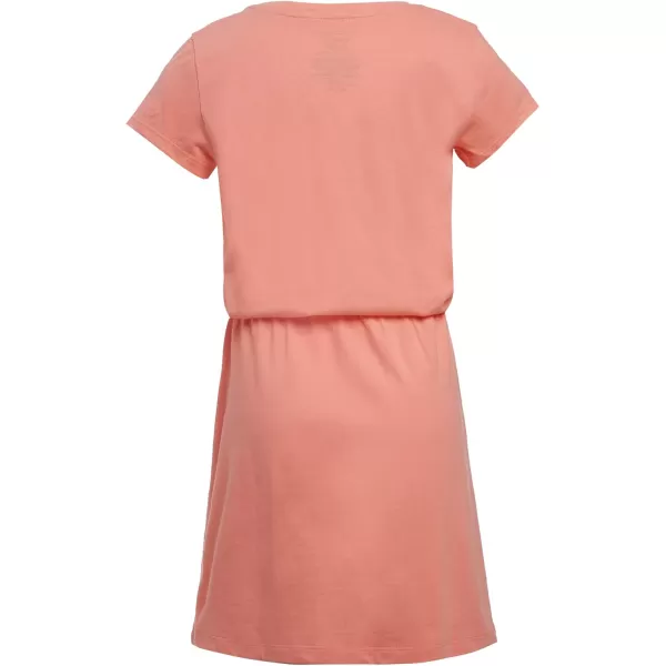 Calvin Klein Girls Short Sleeve Jersey Dress With Elastic Cinched WaistDesert Flower