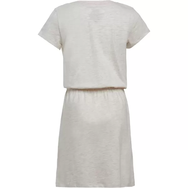 Calvin Klein Girls Short Sleeve Jersey Dress With Elastic Cinched WaistOatmeal Stacked