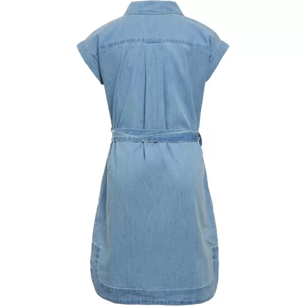 Calvin Klein Girls Short Sleeve Shirt Dress Chambray amp Dark Denim ColorsChambray