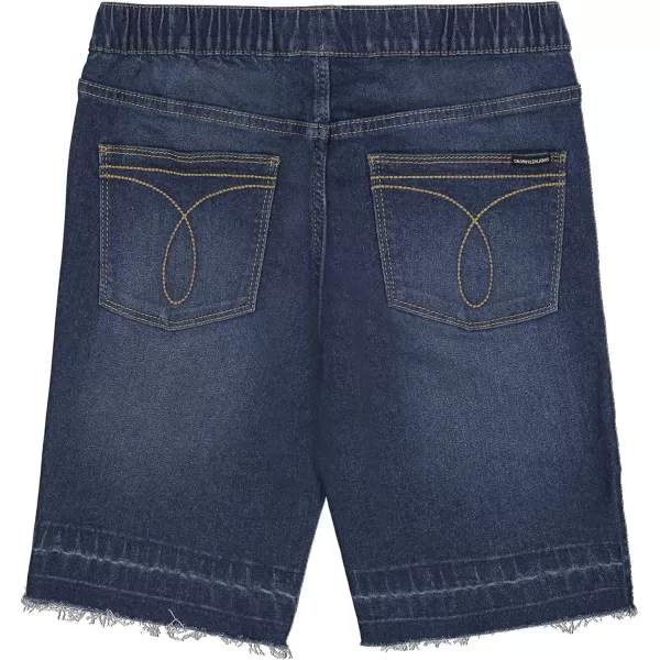 Calvin Klein Girls Skinny Fit Stretch Denim Bermuda ShortsNight SkyPull on