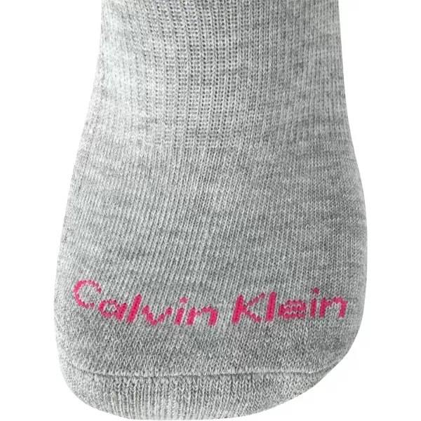 Calvin Klein Girls Socks  Cushion No Show Ankle Socks 6 PackWhite Multi